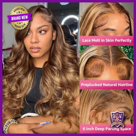 30 Inch Human Hair Wig 200 Density HD Lace Front Body Wave Pre Plucked main image 5